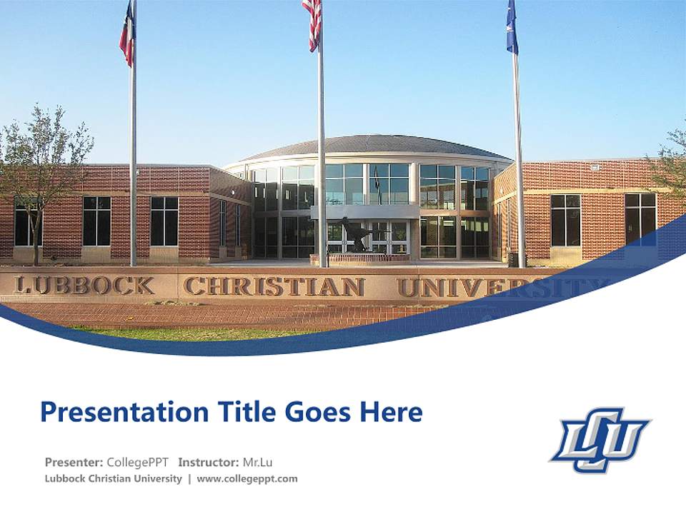 Lubbock Christian University Course/Courseware Creation PPT Template4:3 ratio PPT effect preview image5