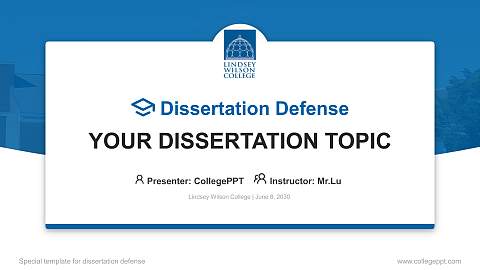 Lindsey Wilson College Graduation Thesis Defense PPT Template