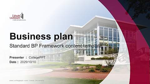 Lewis University Competition/Entrepreneurship Contest PPT Template