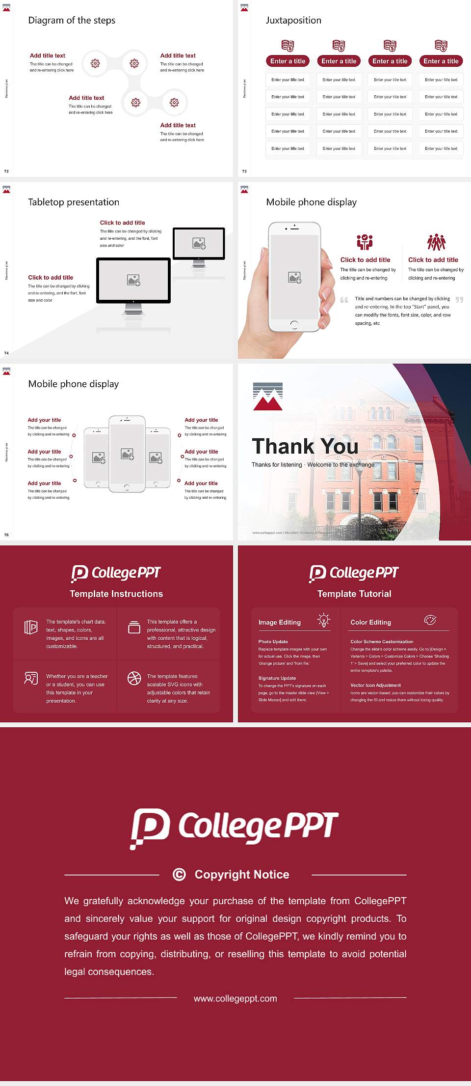 Mansfield University of Pennsylvania Competition/Entrepreneurship Contest PPT Template4:3 ratio PPT effect preview image9
