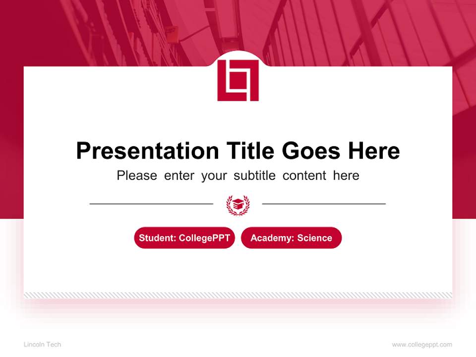 Lincoln Tech National Scholarship Defense PPT Template4:3 ratio PPT effect preview image4
