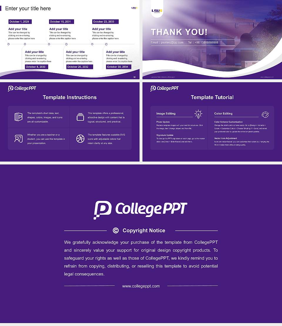 Louisiana State University-Shreveport Lecture Sharing and Networking Event PPT Template16:9 ratio PPT effect preview image4