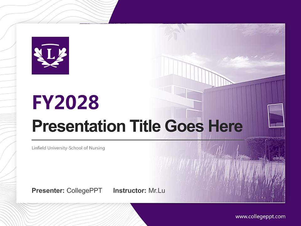 Linfield University-School of Nursing Academic Presentation/Research Findings Report PPT Template4:3 ratio PPT effect preview image5