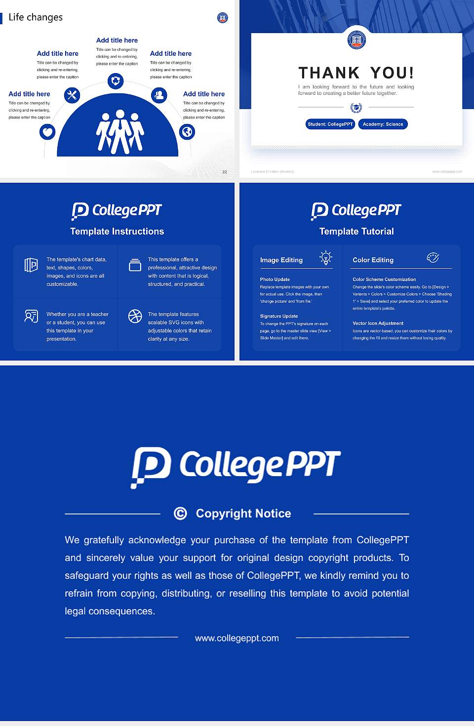 Louisiana Christian University National Scholarship Defense PPT Template4:3 ratio PPT effect preview image4