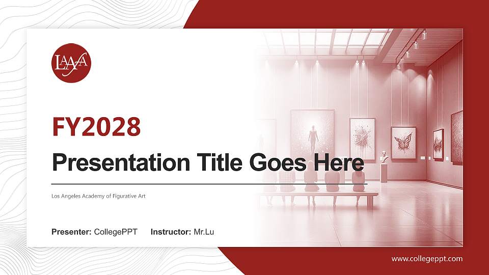 Los Angeles Academy of Figurative Art Academic Presentation/Research Findings Report PPT Template16:9 ratio PPT effect preview image