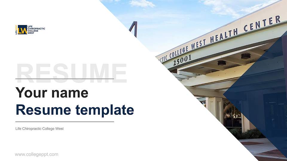 Life Chiropractic College West Resume PPT Template16:9 ratio PPT effect preview image