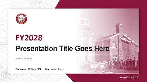Lock Haven University Academic Presentation/Research Findings Report PPT Template