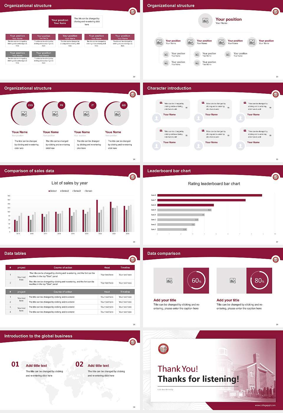 Lock Haven University Academic Presentation/Research Findings Report PPT Template16:9 ratio PPT effect preview image4