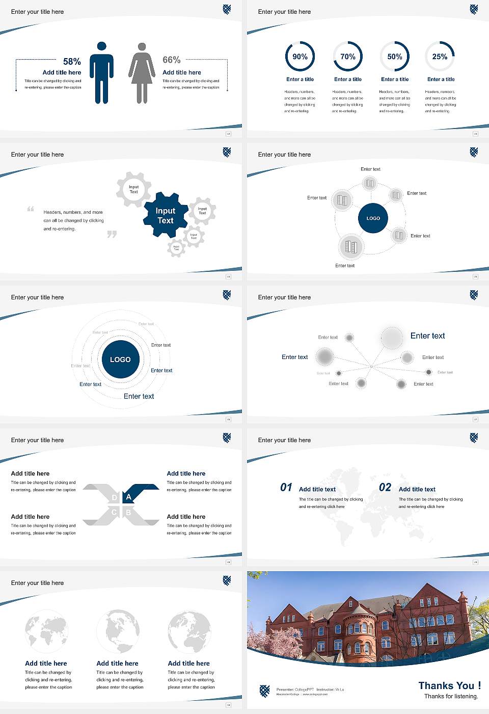Macalester College Course/Courseware Creation PPT Template16:9 ratio PPT effect preview image4