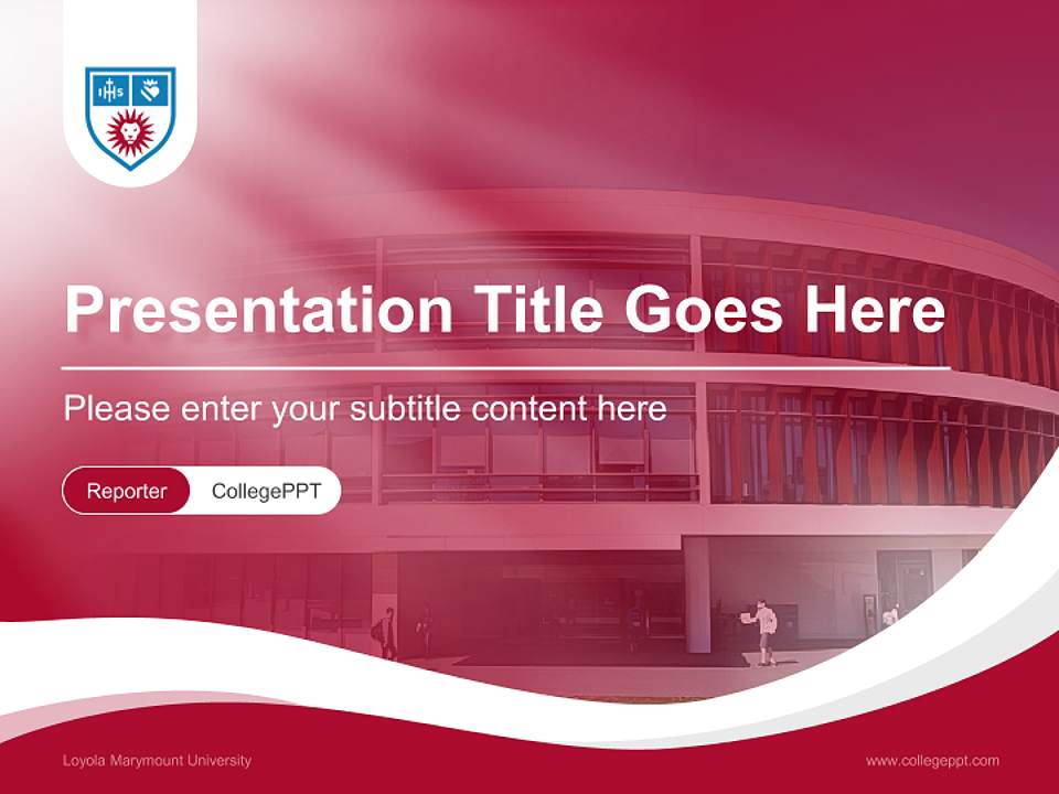 Loyola Marymount University Lecture Sharing and Networking Event PPT Template4:3 ratio PPT effect preview image4