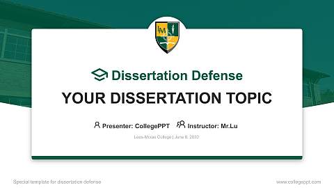 Lees-Mcrae College Graduation Thesis Defense PPT Template