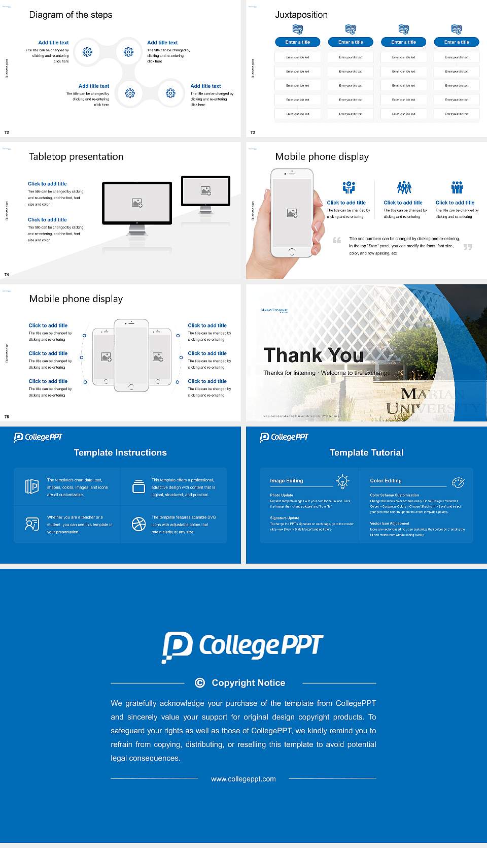 Marian University (Wisconsin) Competition/Entrepreneurship Contest PPT Template16:9 ratio PPT effect preview image9