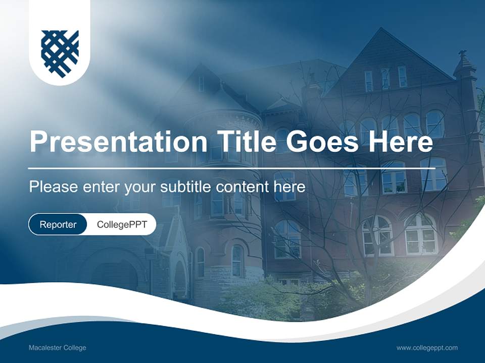 Macalester College Lecture Sharing and Networking Event PPT Template4:3 ratio PPT effect preview image4