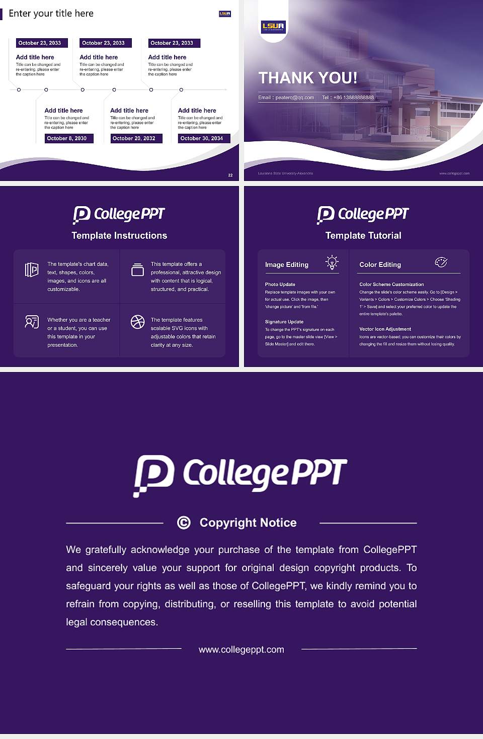 Louisiana State University-Alexandria Lecture Sharing and Networking Event PPT Template4:3 ratio PPT effect preview image4