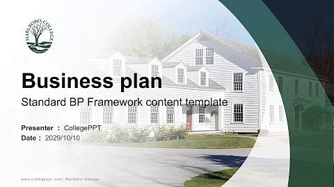 Marlboro College Competition/Entrepreneurship Contest PPT Template