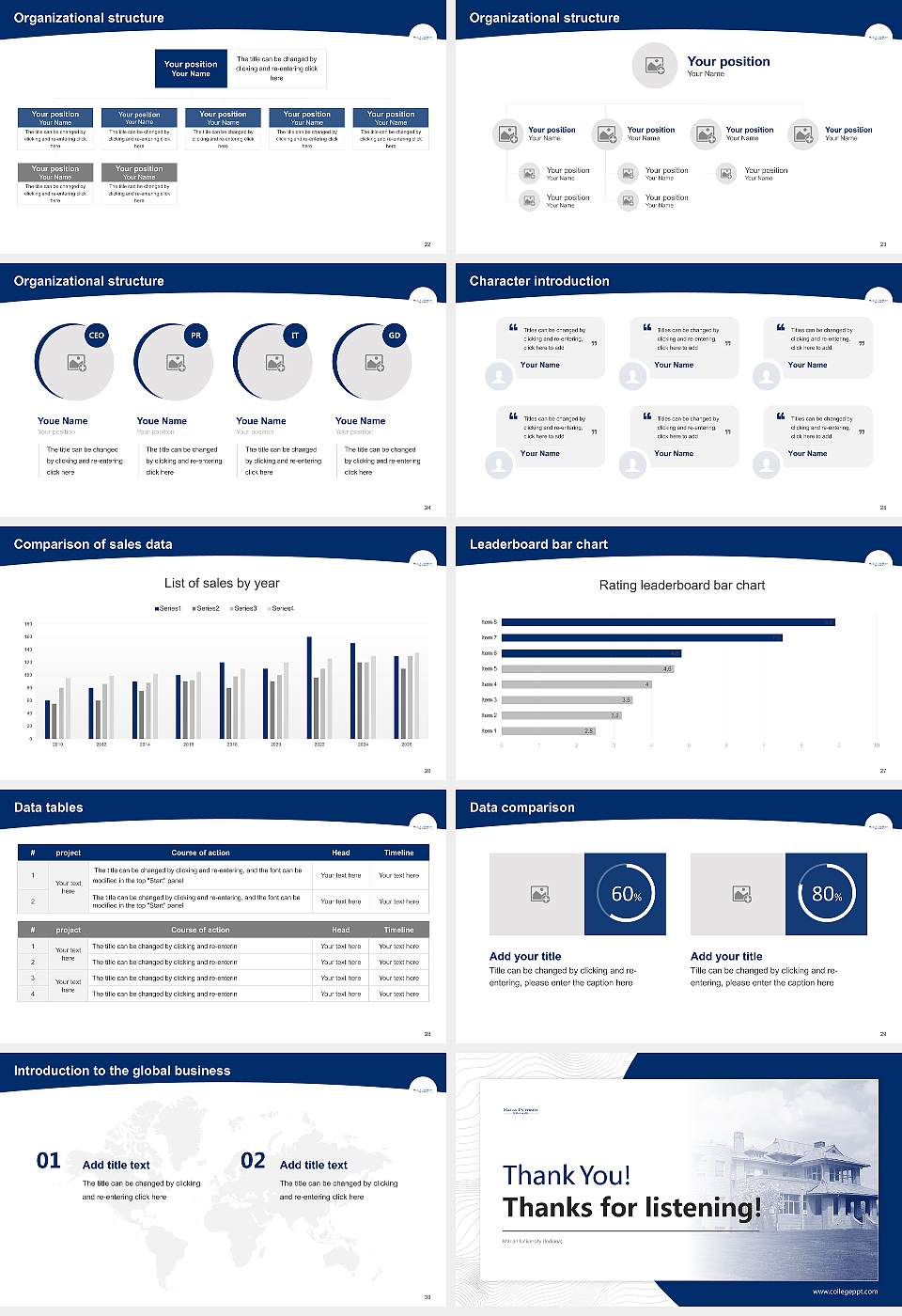 Marian University (Indiana) Academic Presentation/Research Findings Report PPT Template16:9 ratio PPT effect preview image4
