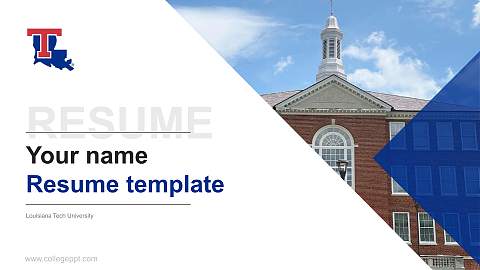 Louisiana Tech University Resume PPT Template