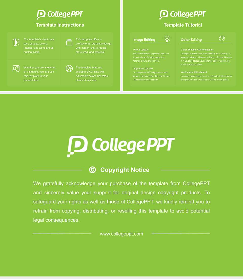 Life University Course/Courseware Creation PPT Template4:3 ratio PPT effect preview image5
