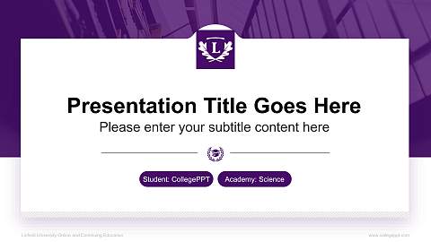 Linfield University-Online and Continuing Education National Scholarship Defense PPT Template