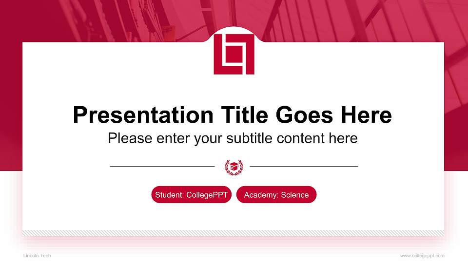 Lincoln Tech National Scholarship Defense PPT Template16:9 ratio PPT effect preview image