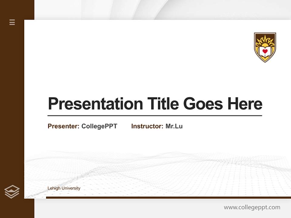 Lehigh University Thesis Proposal/Graduation Defense PPT Template4:3 ratio PPT effect preview image5