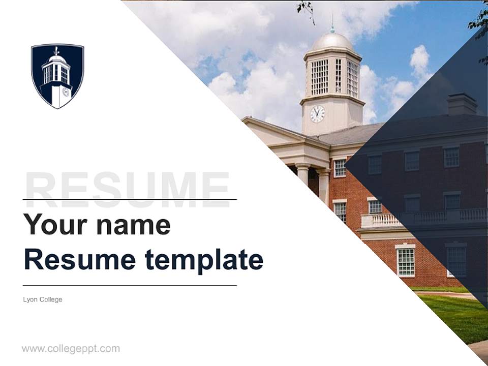 Lyon College Resume PPT Template4:3 ratio PPT effect preview image5