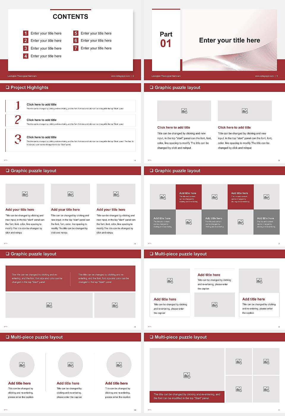 Lexington Theological Seminary General Purpose PPT Template16:9 ratio PPT effect preview image2