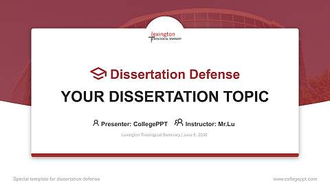 Lexington Theological Seminary Graduation Thesis Defense PPT Template