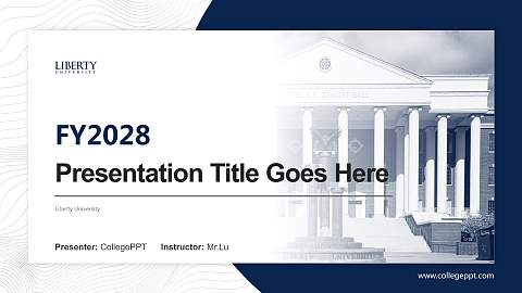 Liberty University Academic Presentation/Research Findings Report PPT Template