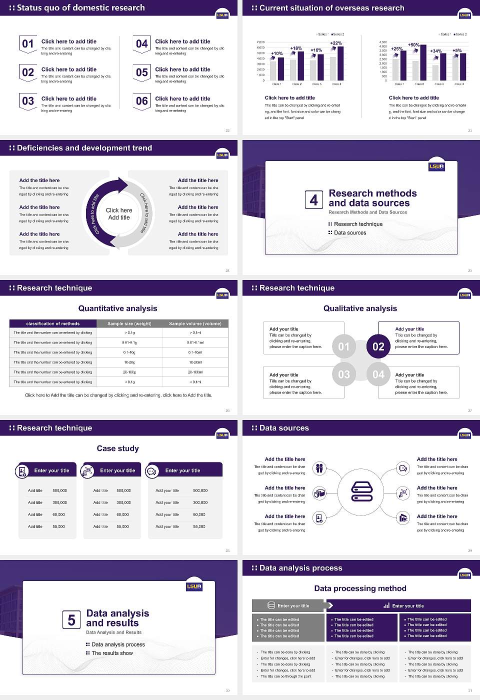 Louisiana State University-Alexandria Graduation Thesis Defense PPT Template16:9 ratio PPT effect preview image4