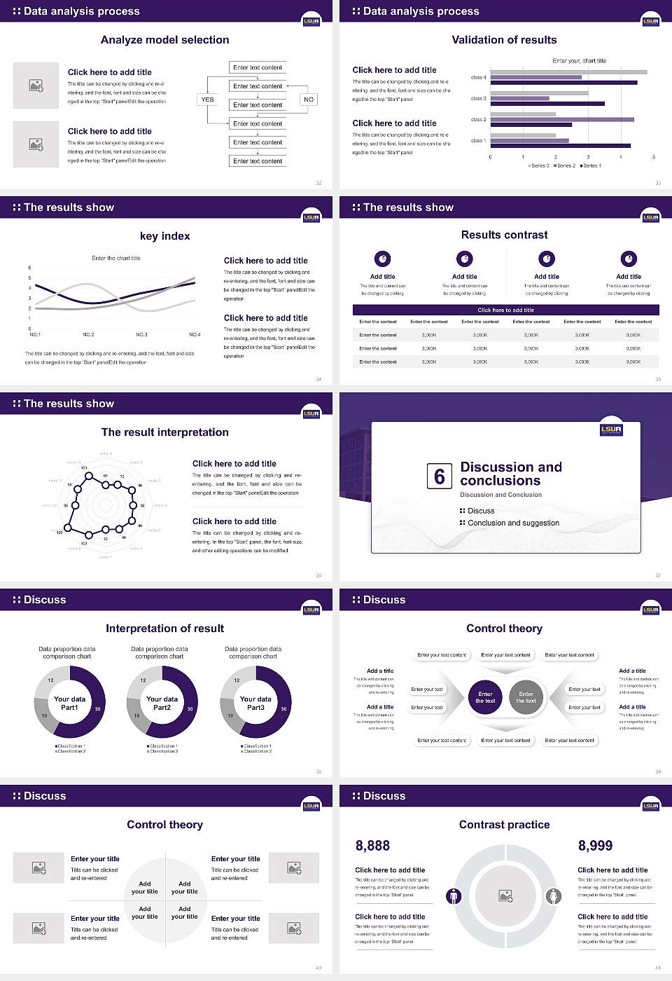 Louisiana State University-Alexandria Graduation Thesis Defense PPT Template16:9 ratio PPT effect preview image5