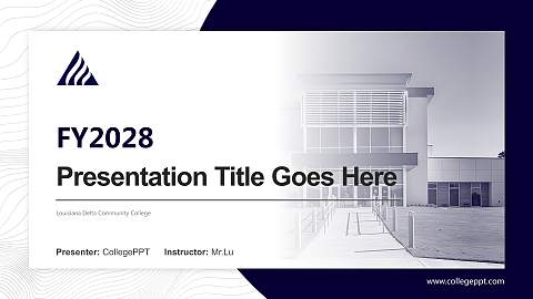 Louisiana Delta Community College Academic Presentation/Research Findings Report PPT Template