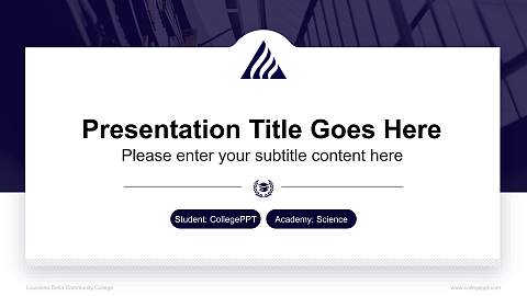 Louisiana Delta Community College National Scholarship Defense PPT Template