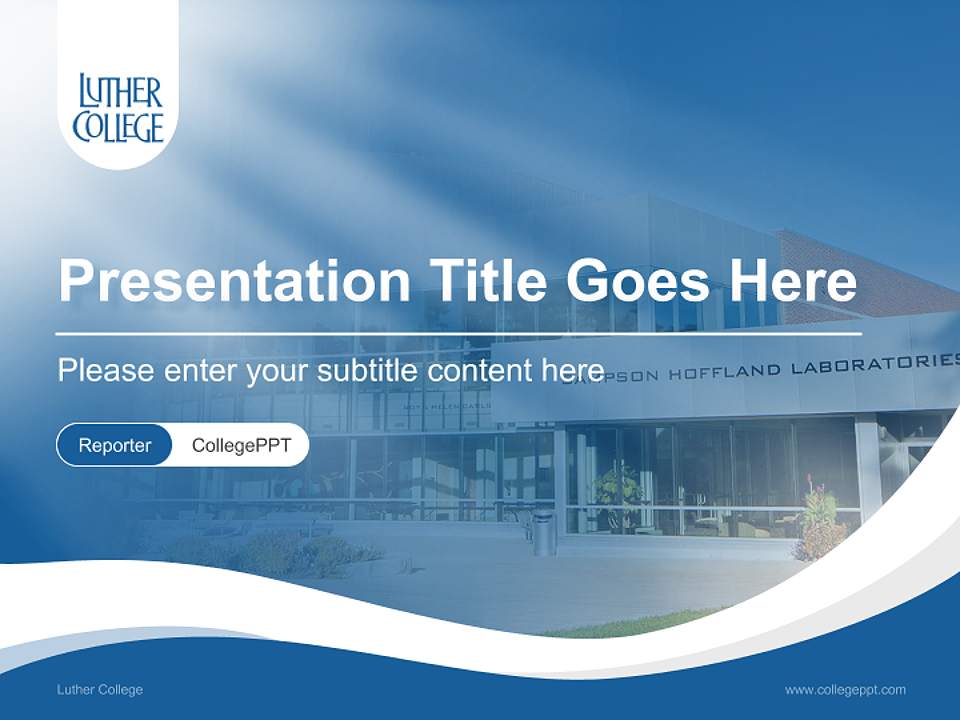 Luther College Lecture Sharing and Networking Event PPT Template4:3 ratio PPT effect preview image4