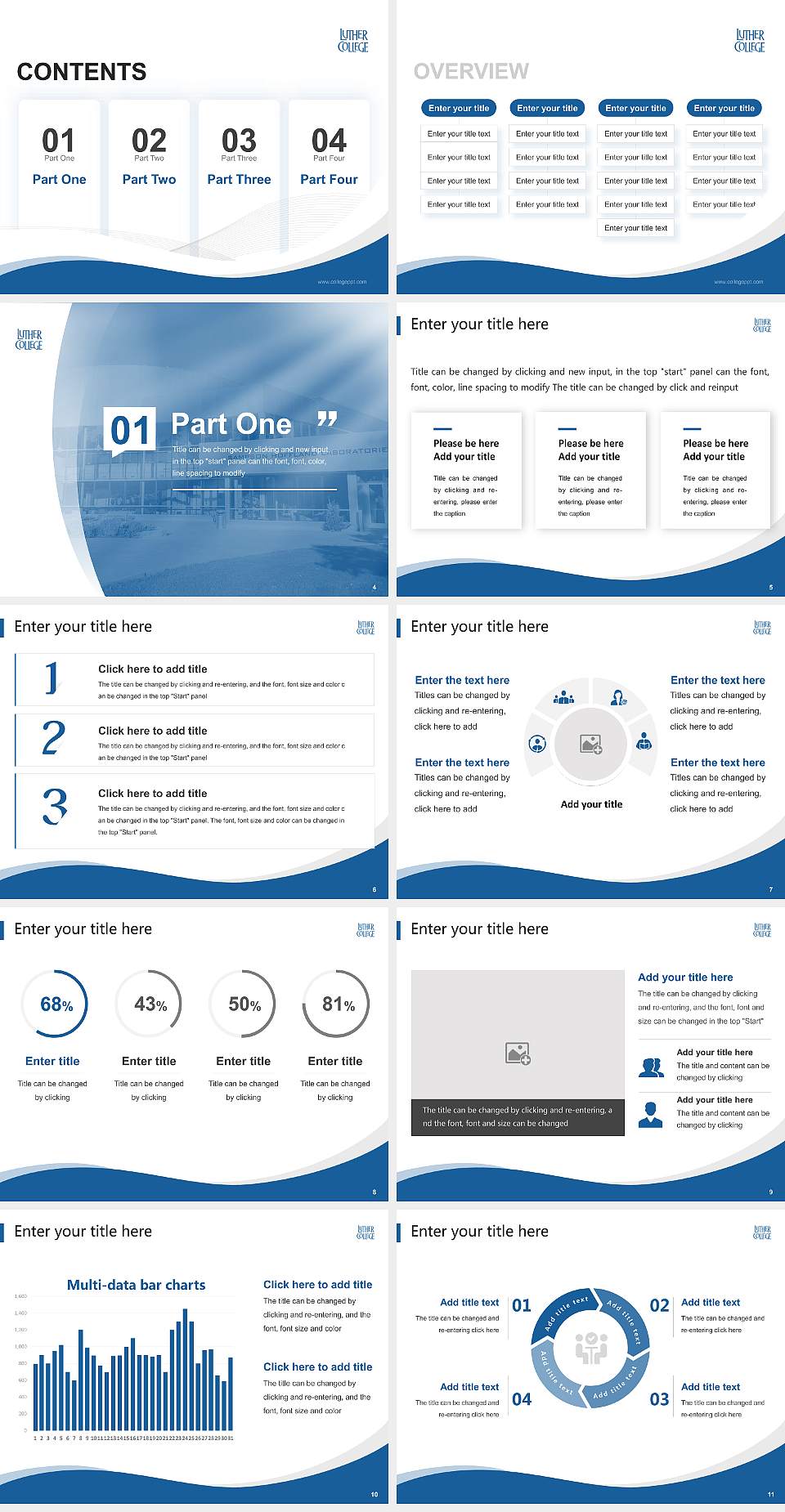 Luther College Lecture Sharing and Networking Event PPT Template4:3 ratio PPT effect preview image2