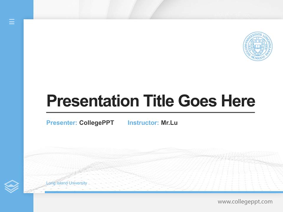Long Island University Thesis Proposal/Graduation Defense PPT Template4:3 ratio PPT effect preview image5