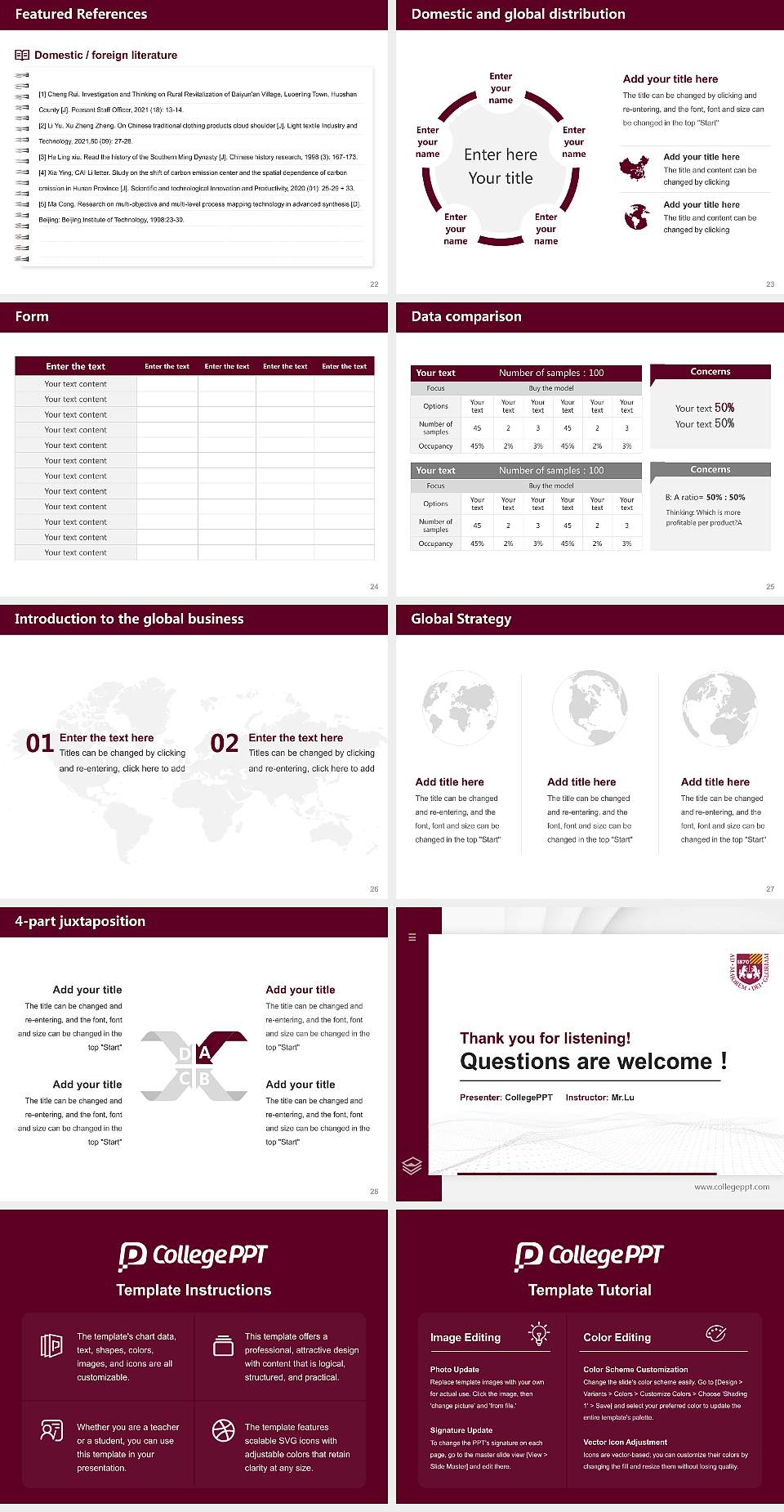 Loyola University Chicago Thesis Proposal/Graduation Defense PPT Template4:3 ratio PPT effect preview image4