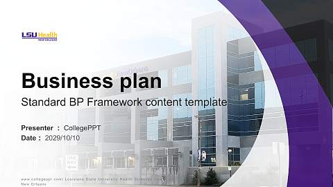 Louisiana State University Health Sciences Center-New Orleans Competition/Entrepreneurship Contest PPT Template