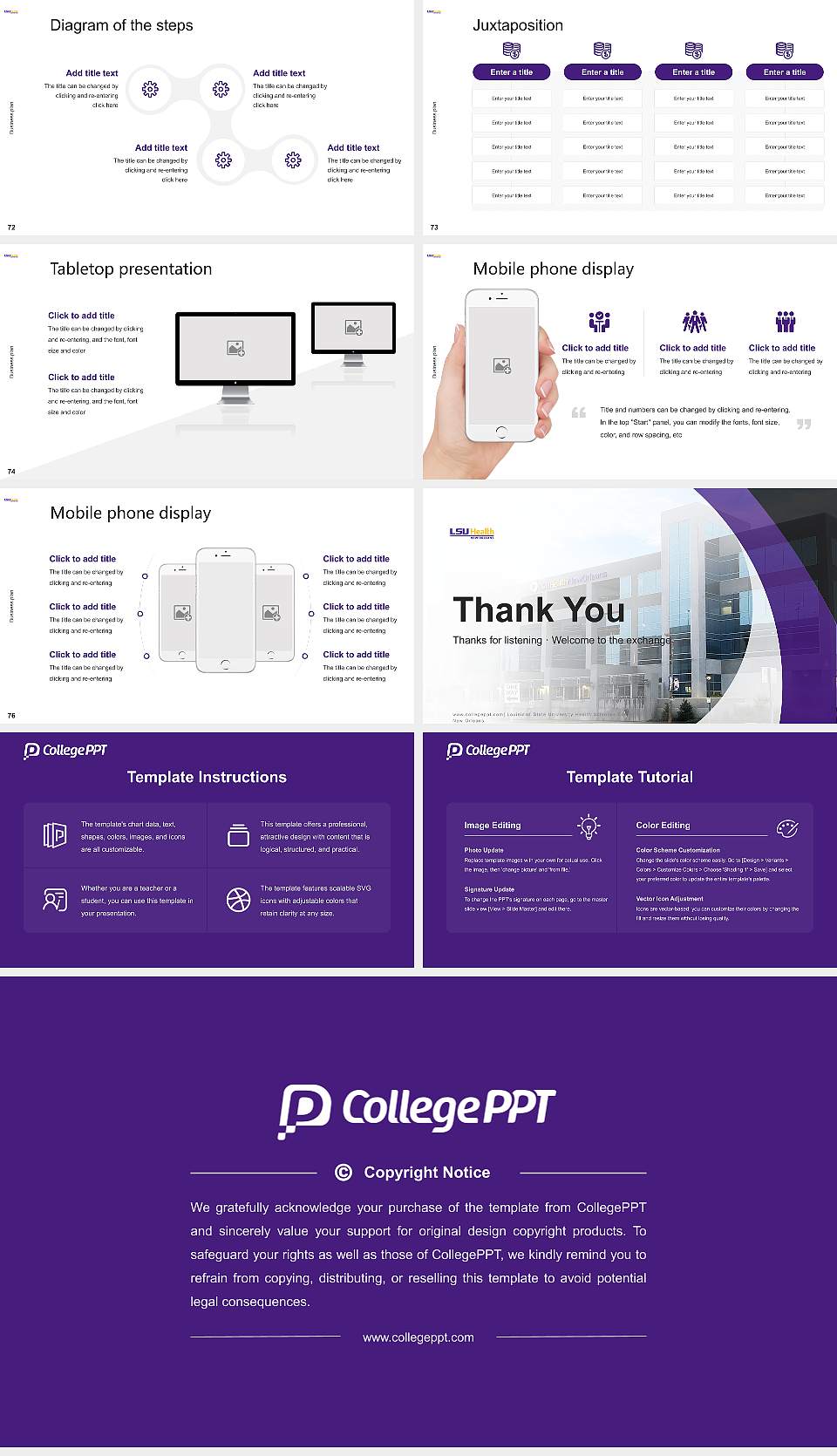 Louisiana State University Health Sciences Center-New Orleans Competition/Entrepreneurship Contest PPT Template16:9 ratio PPT effect preview image9