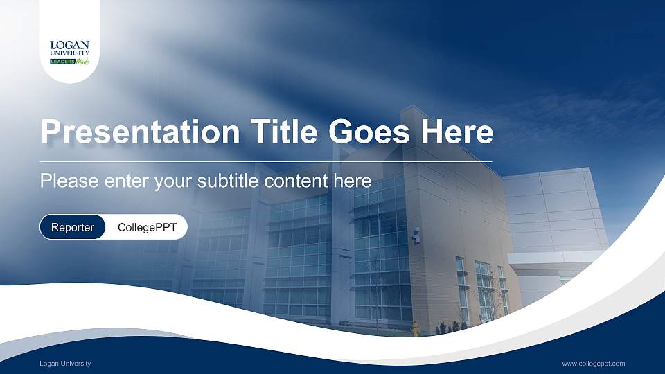 Logan University Lecture Sharing and Networking Event PPT Template16:9 ratio PPT effect preview image