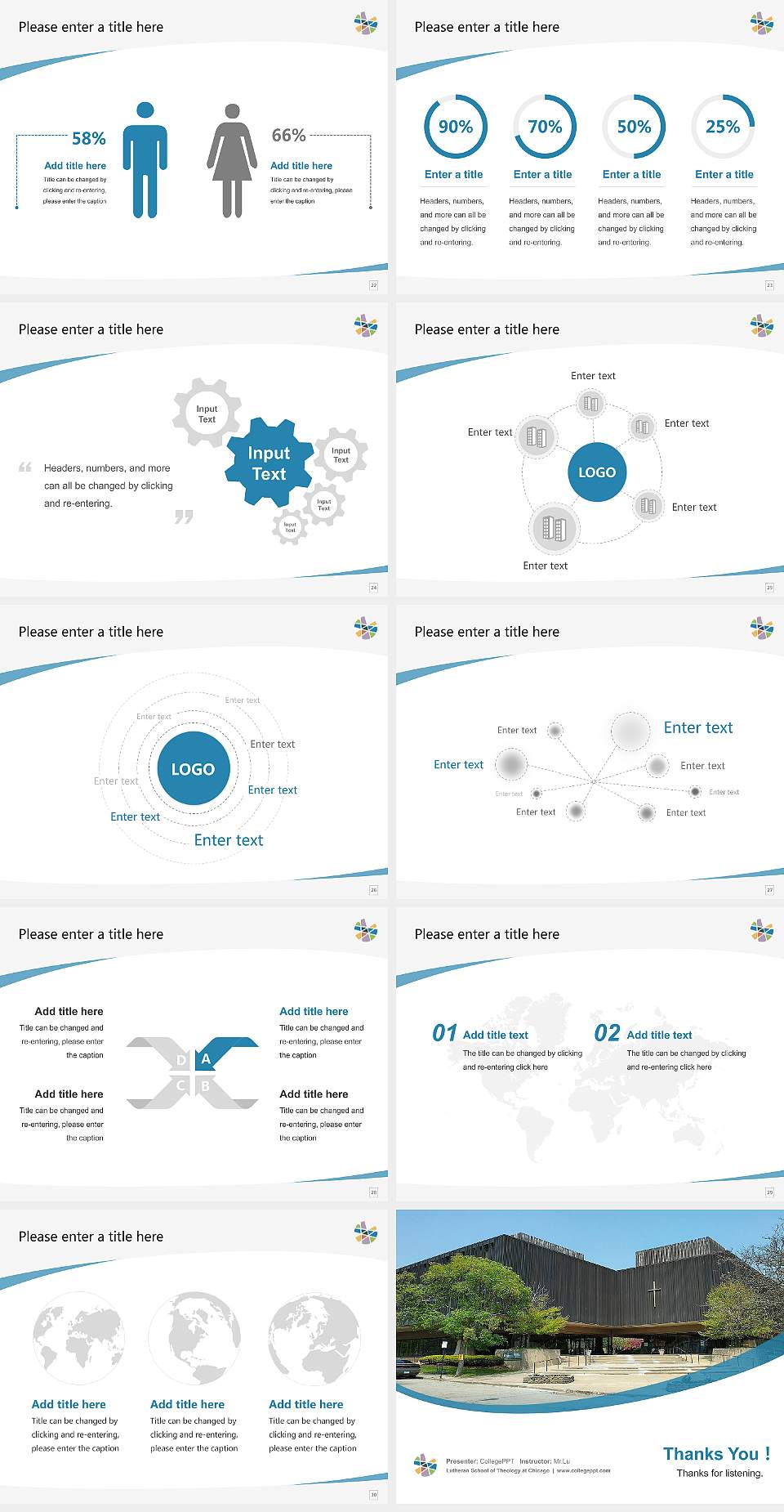 Lutheran School of Theology at Chicago Course/Courseware Creation PPT Template4:3 ratio PPT effect preview image4