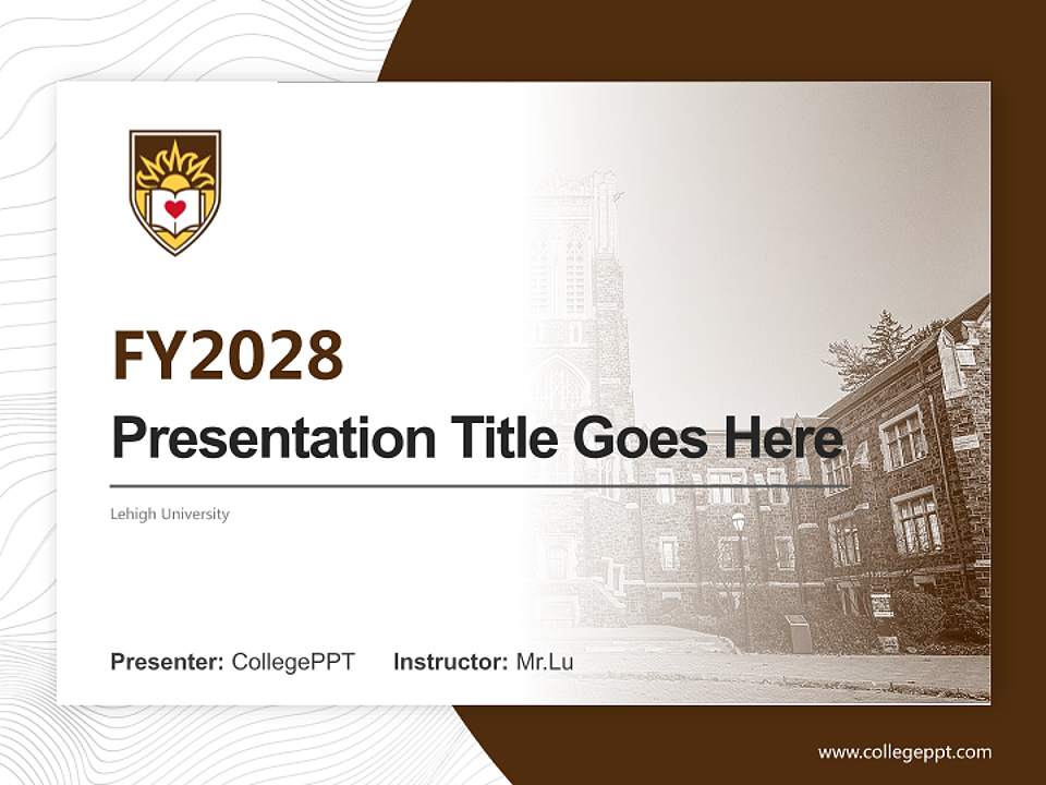 Lehigh University Academic Presentation/Research Findings Report PPT Template4:3 ratio PPT effect preview image5