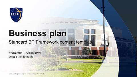 Letourneau University Competition/Entrepreneurship Contest PPT Template