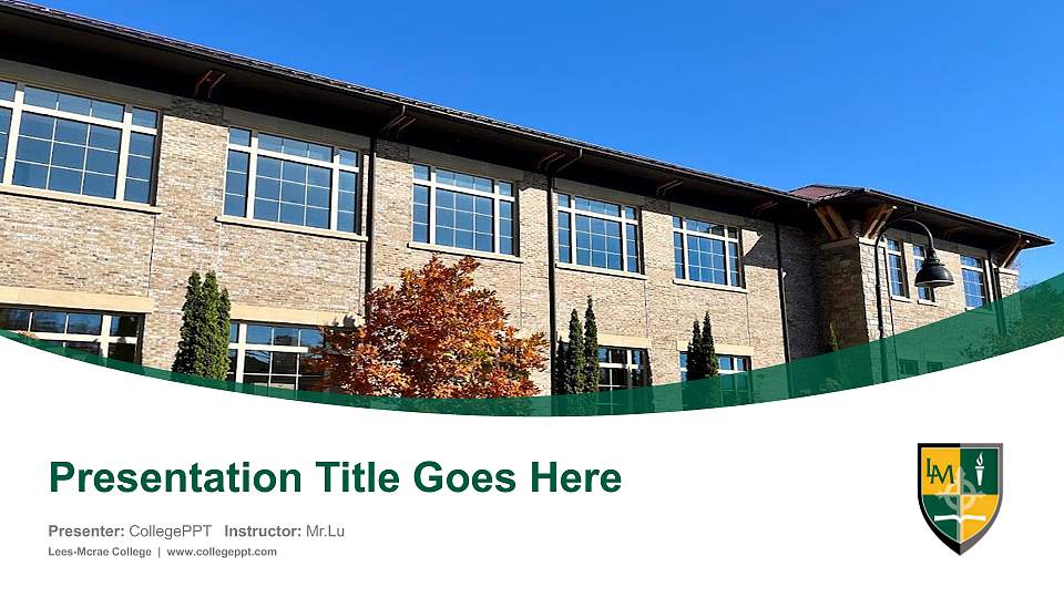 Lees-Mcrae College Course/Courseware Creation PPT Template16:9 ratio PPT effect preview image