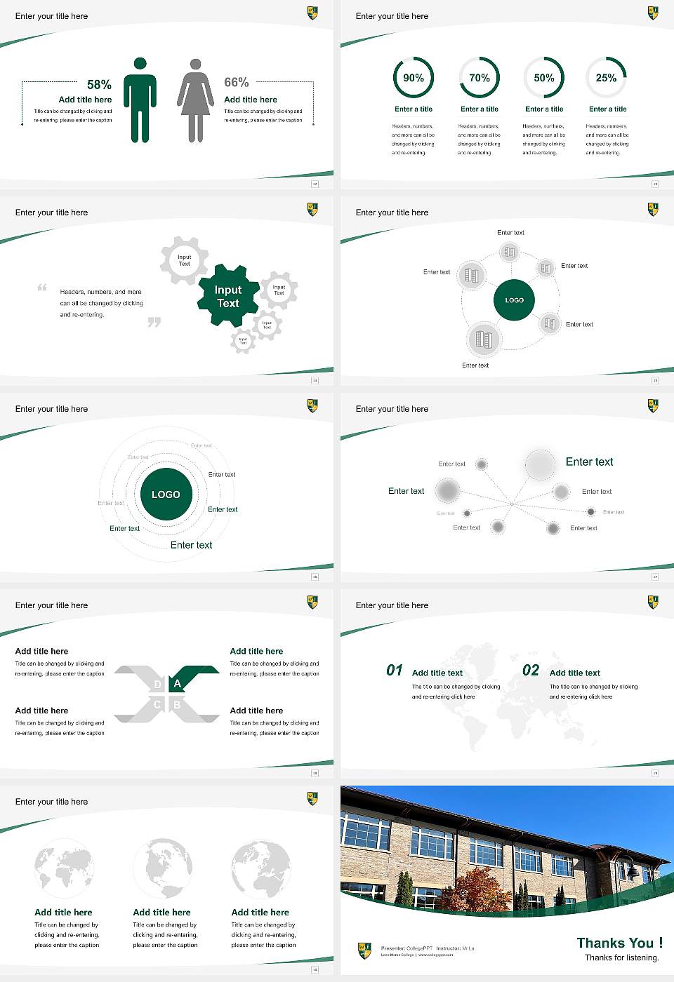 Lees-Mcrae College Course/Courseware Creation PPT Template16:9 ratio PPT effect preview image4