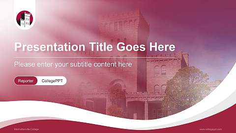 Manhattanville College Lecture Sharing and Networking Event PPT Template