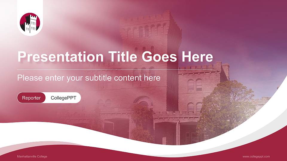 Manhattanville College Lecture Sharing and Networking Event PPT Template16:9 ratio PPT effect preview image