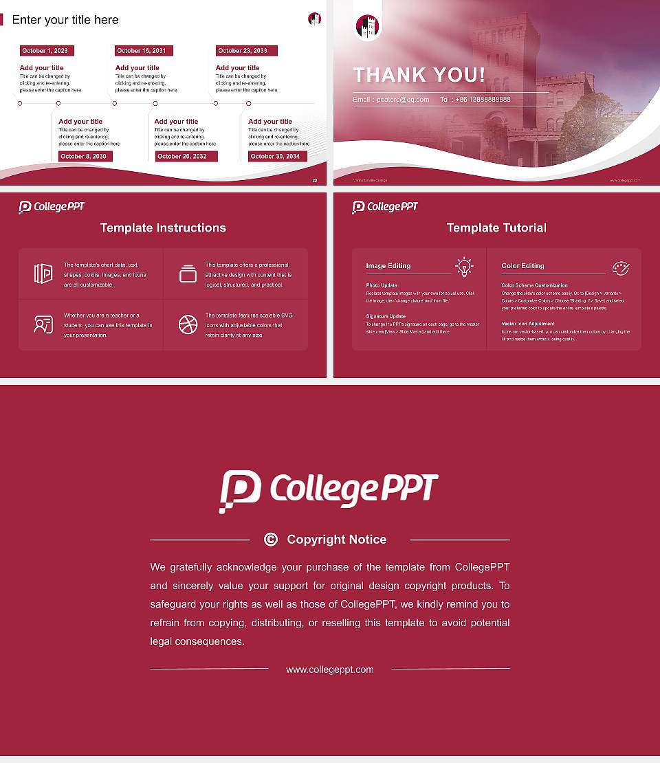 Manhattanville College Lecture Sharing and Networking Event PPT Template16:9 ratio PPT effect preview image4