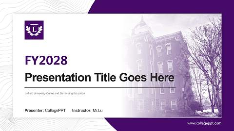 Linfield University-Online and Continuing Education Academic Presentation/Research Findings Report PPT Template
