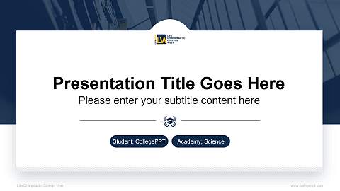 Life Chiropractic College West National Scholarship Defense PPT Template